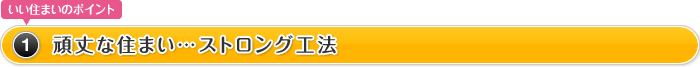 いい住まいのポイント1.頑丈な住まい…ストロング工法