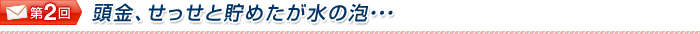 頭金、せっせと貯めたが水の泡・・・